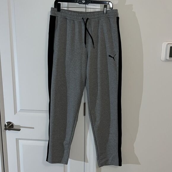 New Dynamic Mesh Panel Gray Puma IconTrack Jogger Jog Casual Pants Sweatpants L - Picture 1 of 5